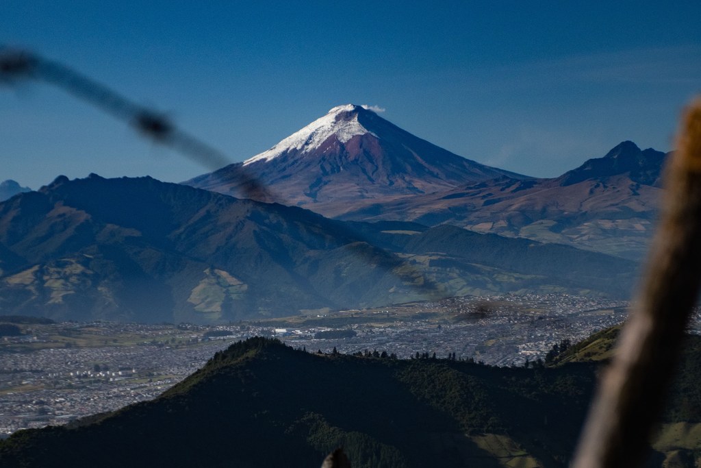 Cotopaxi through the fence line